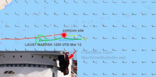 『突发』马士基一集装箱船与滚装船相撞！航程中断