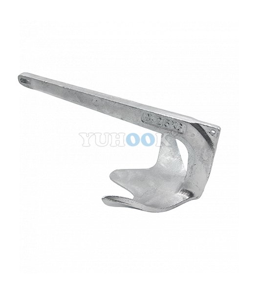 AN01 热镀锌布鲁斯锚,带Y 三条水波纹标记